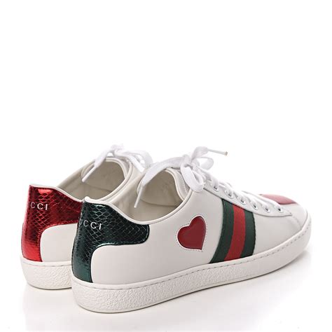 gucci hearts sneakers|embroidered sneakers Gucci.